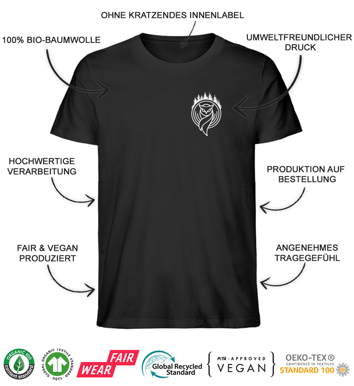 Berg Wald Sonne - Herren Premium Bio Shirt