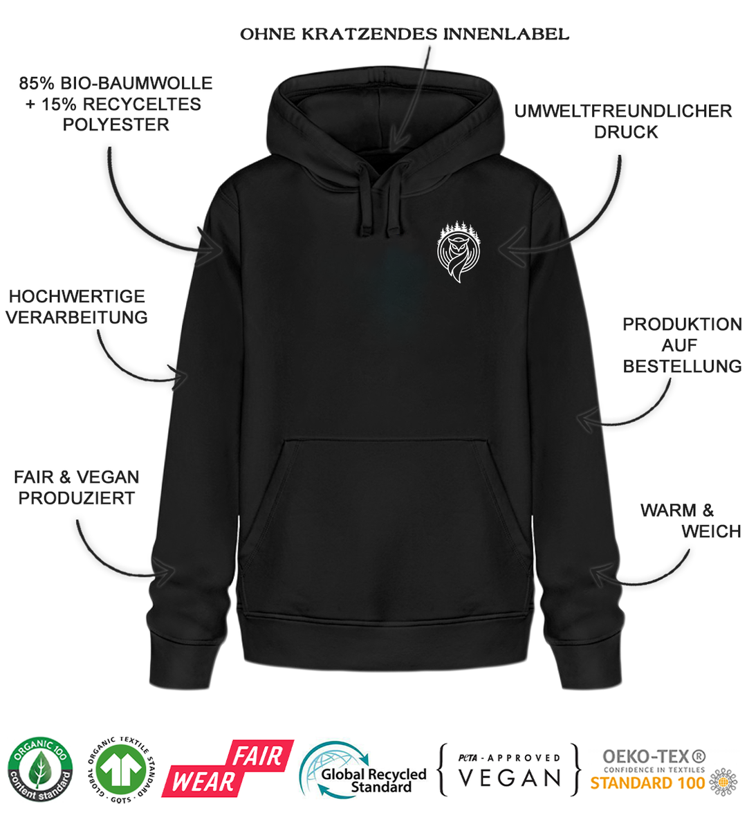 Wald mit Sternschnuppe - Unisex Basic Bio Hoodie