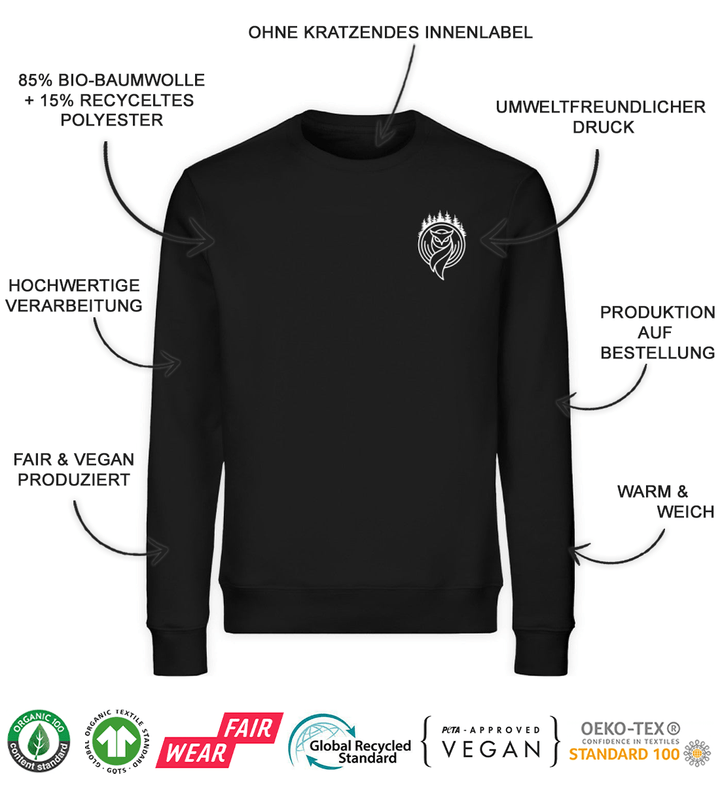 Holzaufsicht - Unisex Bio Sweatshirt