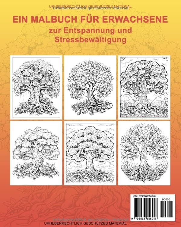 Bäume - Das ultimative Doodle Achtsamkeits-Ausmalbuch für Jugendliche, Erwachsene und Senioren zur Stressbewältigung und Entspannung - Taschenbuch