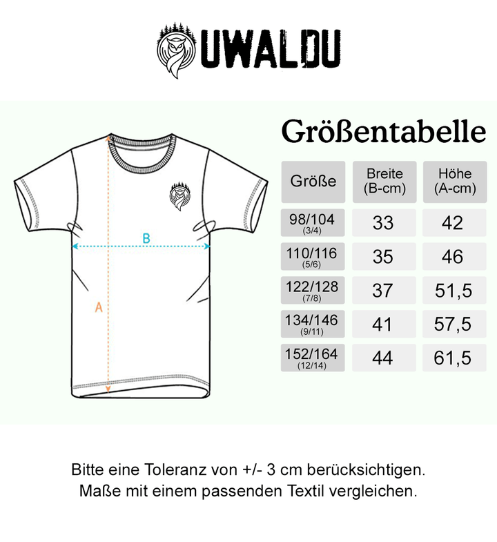 Spitzahornblatt Linien - Kinder Bio T-Shirt