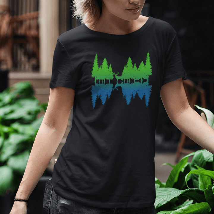 Wald Spiegelung - Damen Premium Bio Shirt