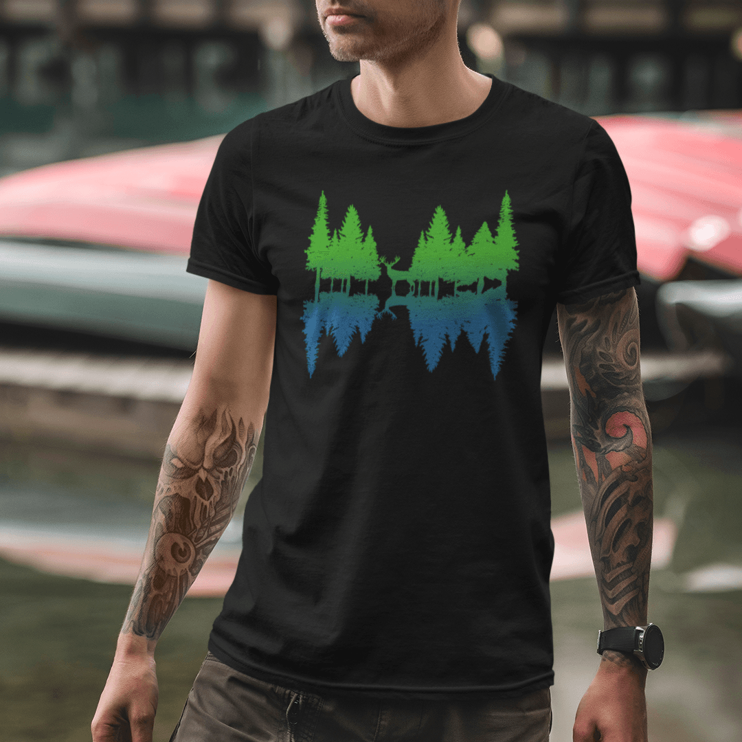 Wald Spiegelung - Herren Premium Bio Shirt