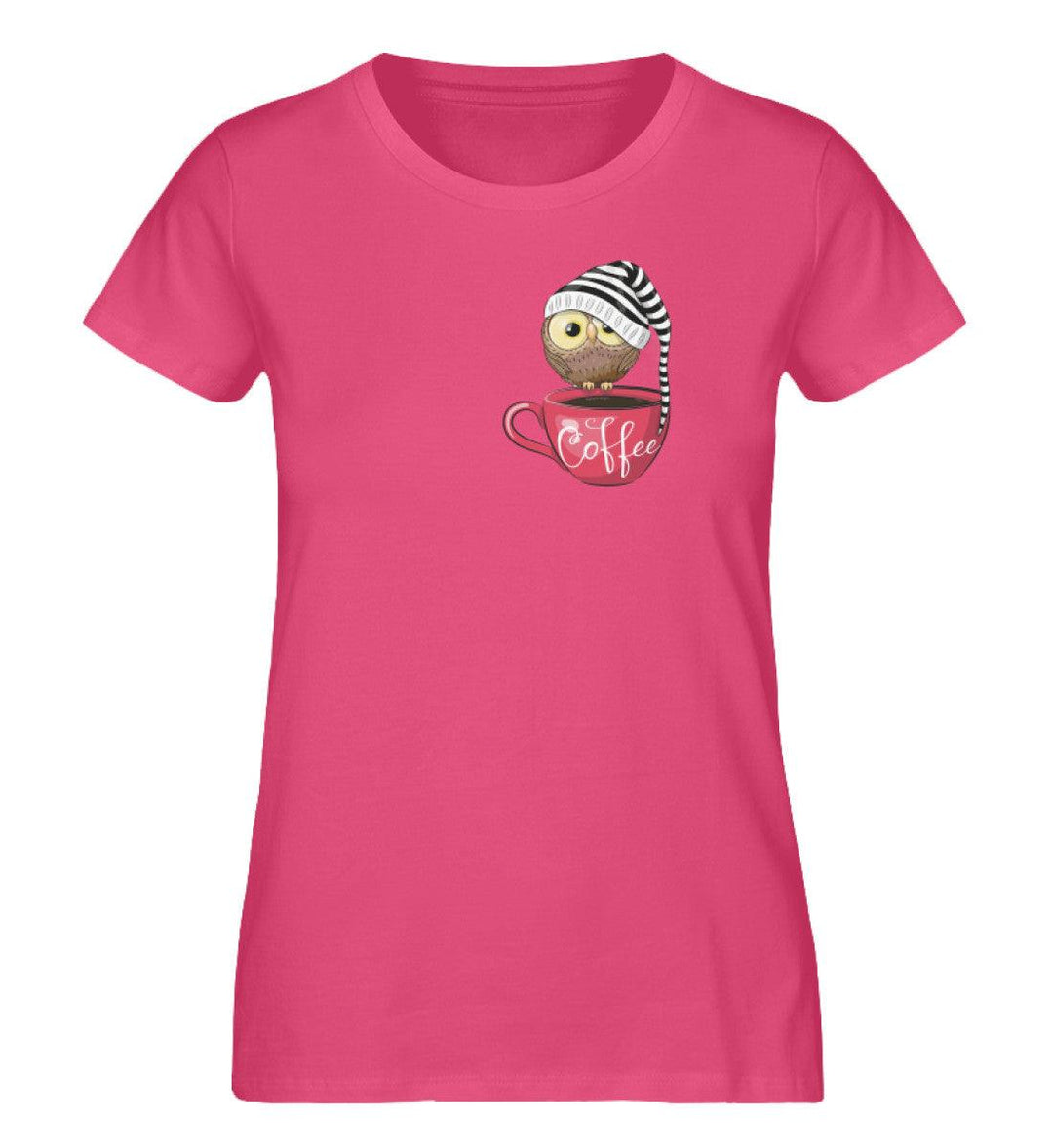 Pink Punch- Eule Auf Tasse Mit Mütze Damen Premium Organic Shirt Pink Punch-6866