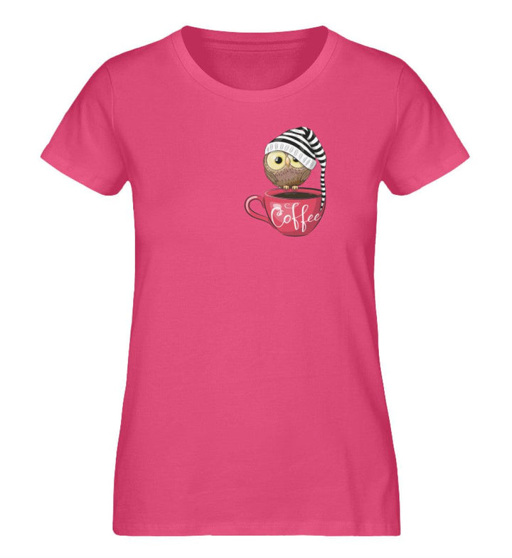 Pink Punch- Eule Auf Tasse Mit Mütze Damen Premium Organic Shirt Pink Punch-6866