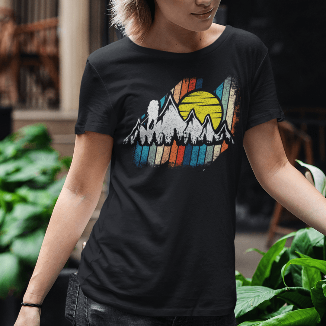 Berge mit Sonne - Damen Premium Bio Shirt