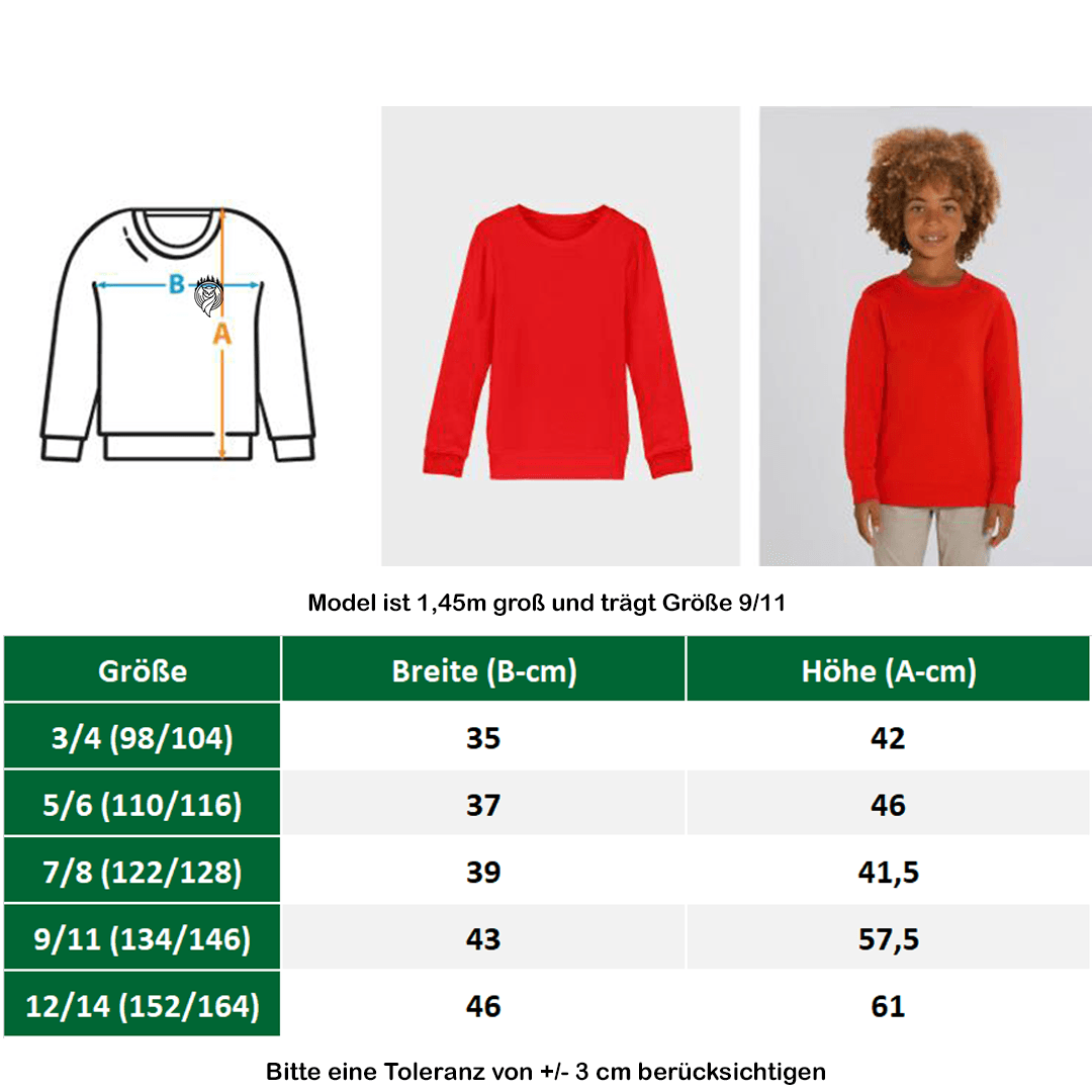 Drei Bäume im Kreis  - Kinder Bio Sweatshirt