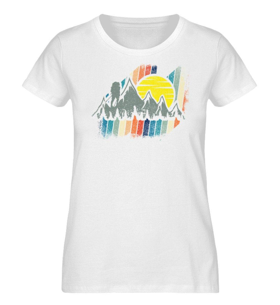 Berge mit Sonne - Damen Premium Bio Shirt